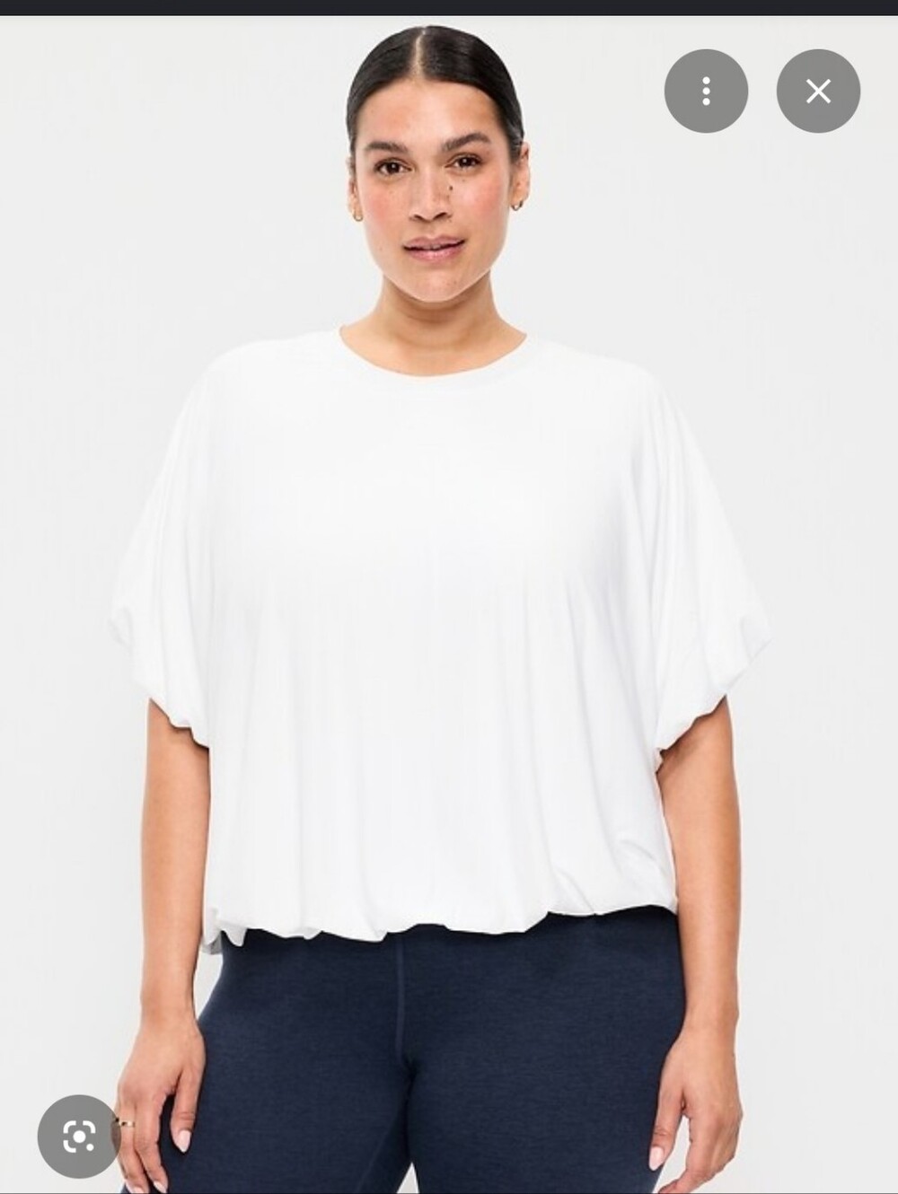 Old Navy White Relaxed Bubble Crop Top
